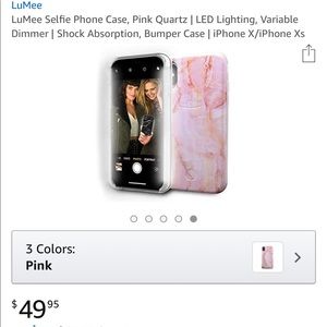 pink marble iPhone X lumee